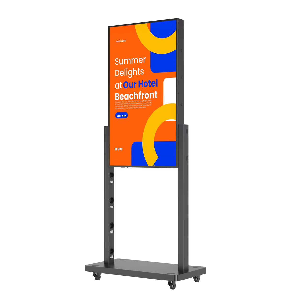 Digitales Werbedisplay mit erhöhter Helligkeit