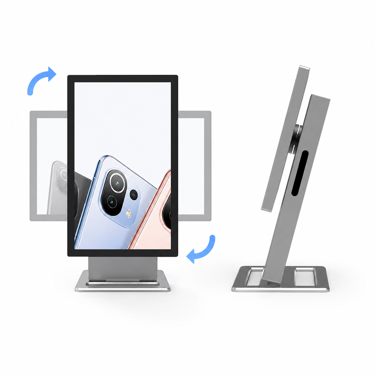 Premium 13,3″ Touch-Tischdisplay mit drehbarem Bildschirm – Full HD & Android
