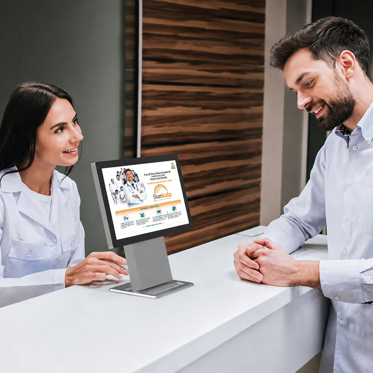 Premium 13,3″ Touch-Tischdisplay mit drehbarem Bildschirm – Full HD & Android