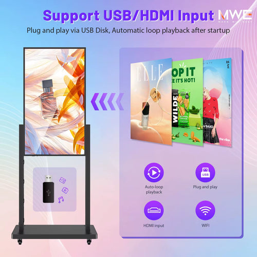 Digitales Werbedisplay mit erhöhter Helligkeit