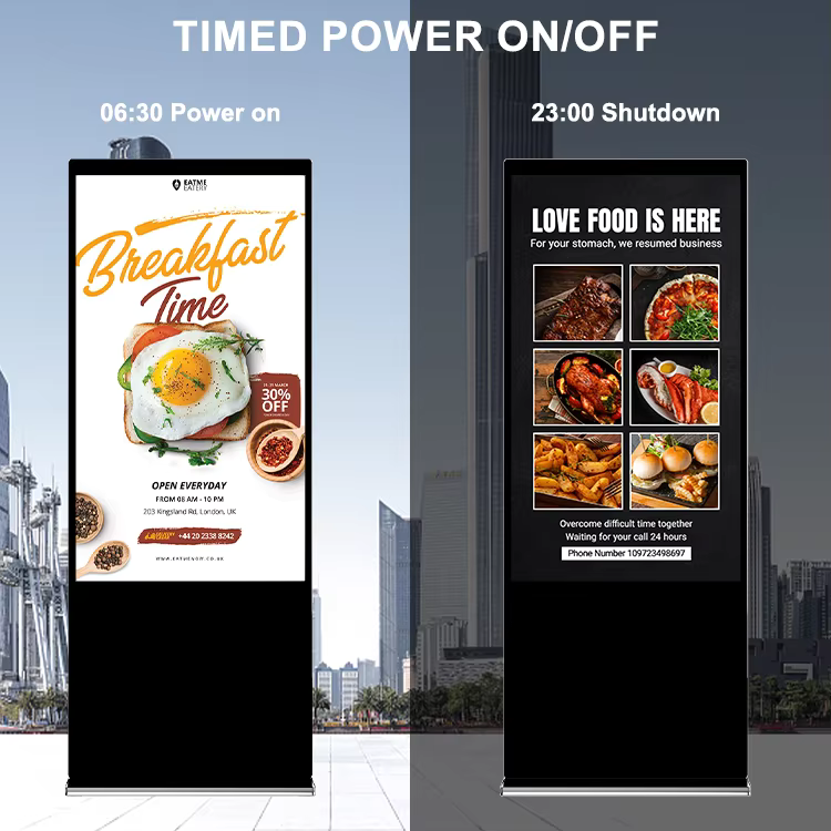 Schlankes Digital Signage Standdisplay