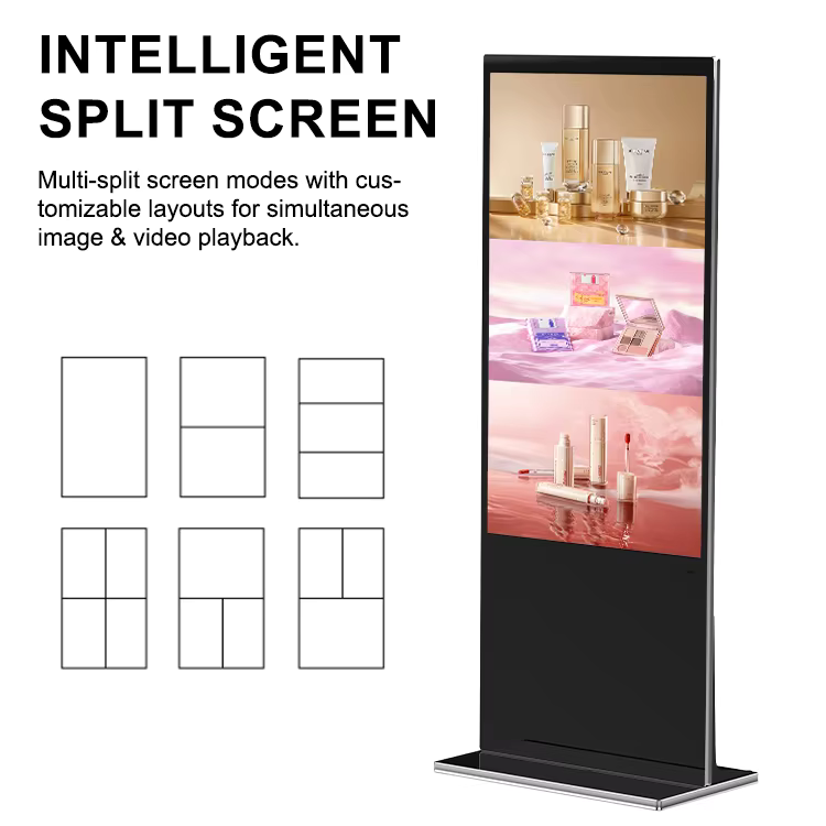 Schlankes Digital Signage Standdisplay